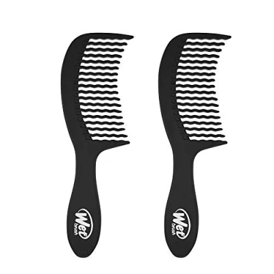 Bild av WetBrush Detangling Easy Glide Comb Wave Tooth Design Suitable for All Hairtypes Black DUO PACK