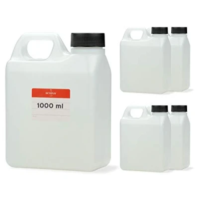 Bild av Octopus 5 x 1 000 ml behållare, liter vattenbehållare camping, tomma plastbehållare för mat, oljor eller kemikalier, av HDPE plast