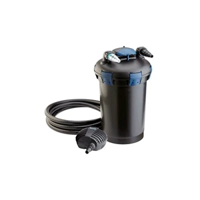 Bild av OASE 50455 Tryckfilter BioPress set 10000, dammfilter filterset för effektiv och snabb algbekämpning, komplett inkl. filterpump UVC avskiljare
