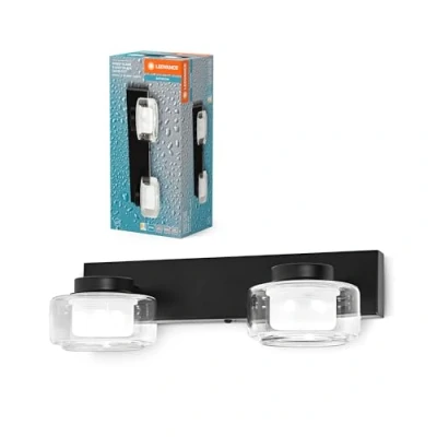 Bild av LEDVANCE LED vägglampa Orbis Flame, 2 lampor, svart, IP44