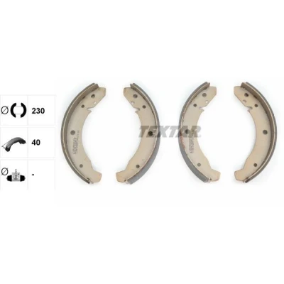 Bild av TEXTAR 91007800 Mâchoires De frein 230 40 sans levier du à main accessoires VOLKSWAGEN: Coccinelle, Kaefer Cabriolet, Safari