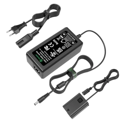Bild av Gonine AC PW20 strömförsörjning NP FW50 Dummy batterisats för Sony Alpha ZV E10 A7 A7R A7S A7II A7RII A7SII A6500 A6400 A6300 A6100 A6000 A5100 A5000 RX10 II III IV NEX 3 5 7