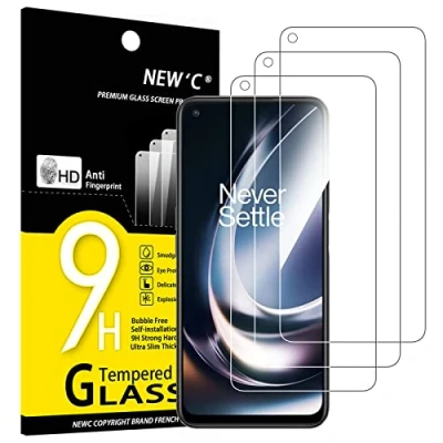 Bild av NEW&#039;C 3 Pack, skärmskydd i glas för OnePlus Nord CE 2 Lite 5G, bubbelfri, 9H hårdhet, 0,33 mm ultratransparent, ultrabeständigt härdat