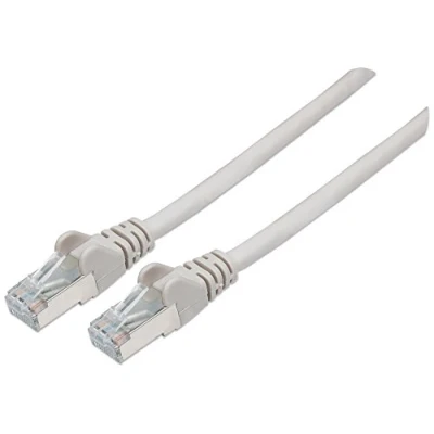 Bild av Intellinet nätverkspappkabel, Cat5e, 0,25 m, CCA, U/UTP, PVC, guldpläterade kontakter, utan knäppning Cat 7 kabel Cat6a kontakt 3 m GRÅ