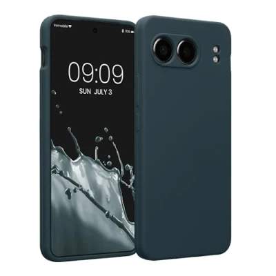 Bild av kwmobile Telefonfodral kompatibelt med OnePlus Nord 4 5G fodral Bakfodral silikonbeläggning smartphone i skiffer