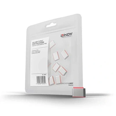 Bild av Lindy 40437, USB Type C, Rosa, 10 styck, g