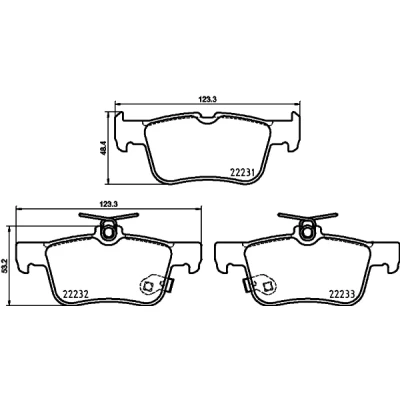 Bild av HELLA 8DB 355 037 791 Jeu de plaquettes frein avec indicateur d&#039;usure FORD: KUGA 2, S Max Mk2, Mondeo 5
