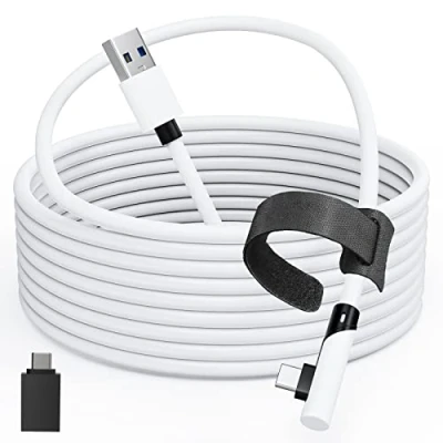Bild av Tiergrade Länkkabel 5 m, kompatibel med Meta Quest 3/Quest 2/Pro, PICO4/Pro, PC kabel Gbps dataöverföring, USB 3.0 till typ för VR headset och speldator