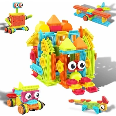 Bild av PicassoTiles PTB120 120 st borstform 3D byggklossar kakel konstruktion leksaksset lärande lekset stam utbildningskit barn branin utveckling barnkammare eller lekgrupp leksak