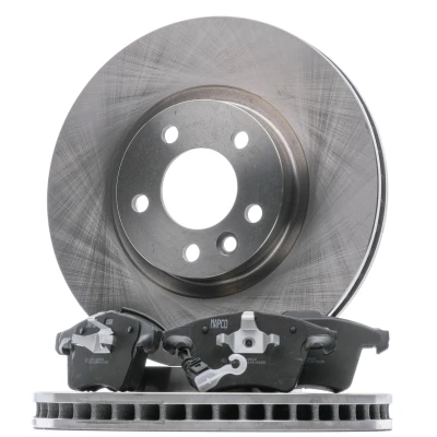 Bild av MAPCO 47777 Disques et plaquettes de freins Essieu avant ventilé avec tôle anti bruit contact signal d&#039;usure inclus VOLKSWAGEN: Multivan 5 (7HM
