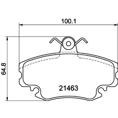 Bild av HELLA 8DB 355 018 131 Jeu de plaquettes frein contact signal d&#039;usure inclus avec vis d&#039;étrier RENAULT: TWINGO 2, CLIO 1