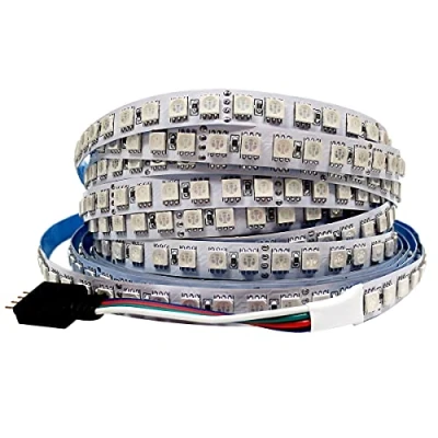 Bild av Tesfish RGB LED remsor 24V, 5M Strip SMD 5050 IP20 600 Färgskiftande remsa ljusremsor för sovrum, köksdekoration