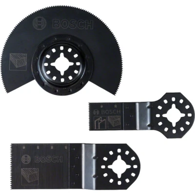 Bild av Bosch Trägrundsats, 3 delar HCS segmentsågblad Wood (1x); instickssågblad BIM and Metal (1x)