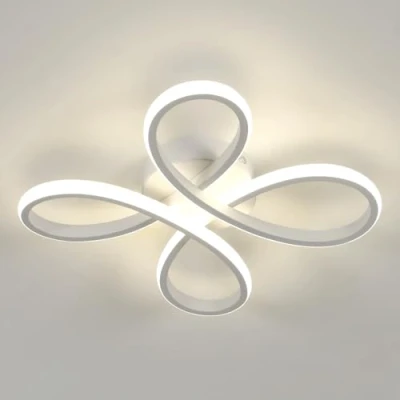 Bild av Comely LED taklampa, 30W 3375LM 30cm modern taklampa kreativ blomma form för sovrum, vardagsrum, kök, neutralt ljus 4500K, vit