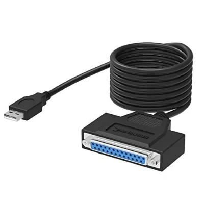 Bild av SABRENT Skrivarkabel, USB till parallelladapter (1,8 m), IEEE 1284 skrivarkabeladapter, hexmutterkontakter, kompatibel med de flesta skrivare (CB 1284)