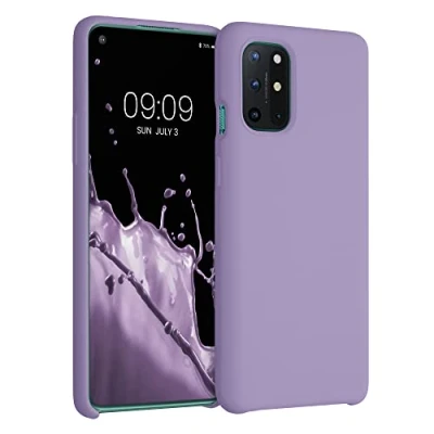 Bild av kwmobile fodral kompatibelt med OnePlus 8T TPU silikon telefonskydd mjuk finish violett lila