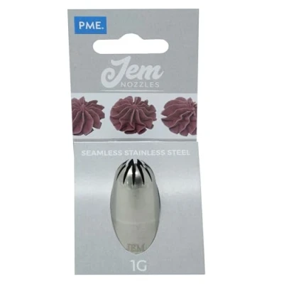 Bild av JEM NZ1G sprutblomma pip nummer 1G, rostfritt stål, silver, 2 x 3,5 cm