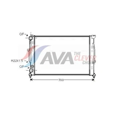 Bild av PRASCO AIA2123 Radiateur du moteur Aluminium 630 396 32 avec raccords rapides ailettes jointes mécaniquement AUDI: A6 C5 Avant, A4 B5 Berline