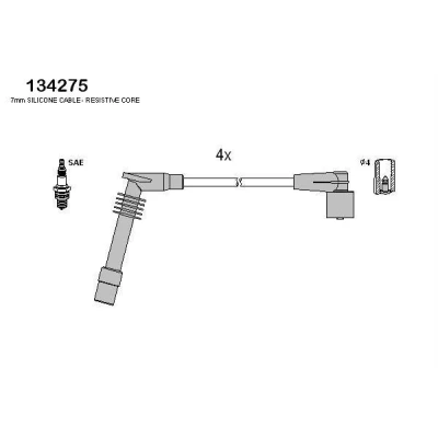 Bild av HITACHI 134275 Jeu De Fils d&#039;Allumage OPEL: Astra G CC, Meriva A, Zafira A