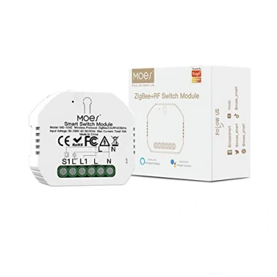 Bild av MOES ZigBee RF433 Smart DIY Alexa trådlös switchmodul, Tuya Life App Connected reläswitch fjärrkontroll, kräver Gateway