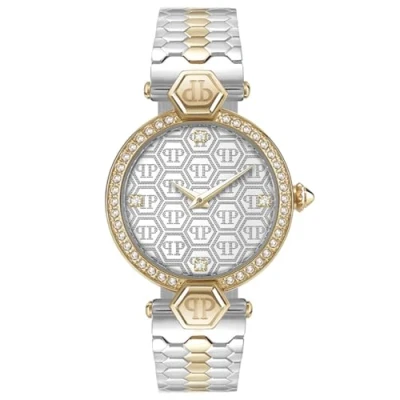 Bild av Philipp PLEIN COUTURE Damkvartsur, analogt kvartsur, damklocka, Tvåfärgad/vit Pweaa0521, armband