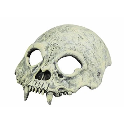 Bild av Boland 72151 halvmask av skum, en storlek, vuxna män, halloween, karneval, temafest, skelett, dödskalle, dungeon, demoner