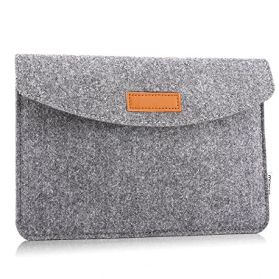 Bild av MoKo 9 11 inch Felt Tablet Sleeve Bag Carrying Case Fits with New iPad Air M2, Pro M4, 10th Gen 10.9, 9/8/7th 10.2, 5/4th 9.7, Light Gray