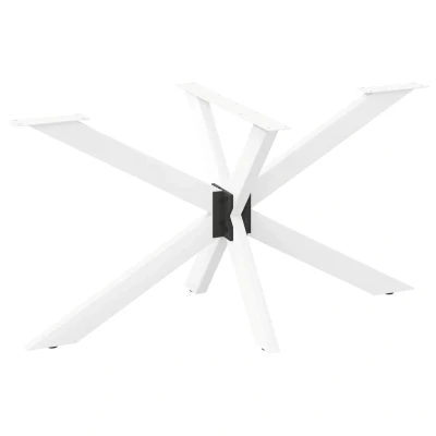 Bild av Matbordsben spindelform vit 150x78x(72 73) cm stål