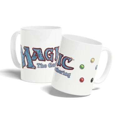 Bild av Konix Magic The Gathering mugg keramisk 320 ml vit logotyp vintage