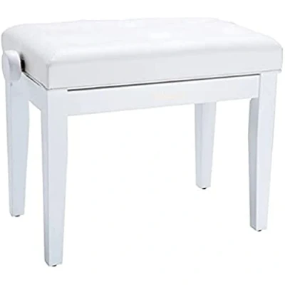 Bild av Roland Klavierbank in weißem Satin Finish mit Vinyl Sitz RPB 300WH