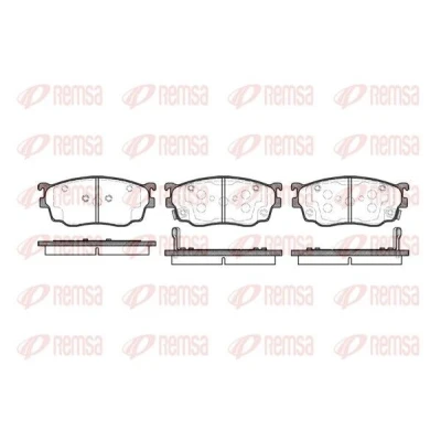 Bild av REMSA 0800.02 Jeu de plaquettes frein Essieu avant contact signal d&#039;usure inclus avec feuille collante accessoires MAZDA: 626 V 5 portes