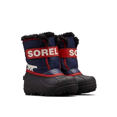 Bild av Sorel Childrens Unisex Vinterstövlar för barn, Storlek: 26, Nocturnal/sail red Konstmaterial/textil