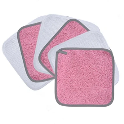Bild av Polyte Premium Duk för sminkborttagning och ansiktstvätt kemikaliefri hypoallergen mikrofiber 6 pack rosa, vit 20 x cm