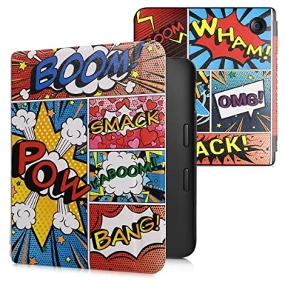 Bild av kwmobile fodral kompatibelt med Kobo Libra 2 magnetiskt flipfodral eReader surfplatta konstläder flerfärgad