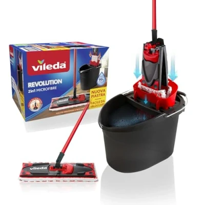 Bild av Vileda Revolution 158575 Golvmoppset, Flerfärgad, 40 x 28.3 28.5 cm