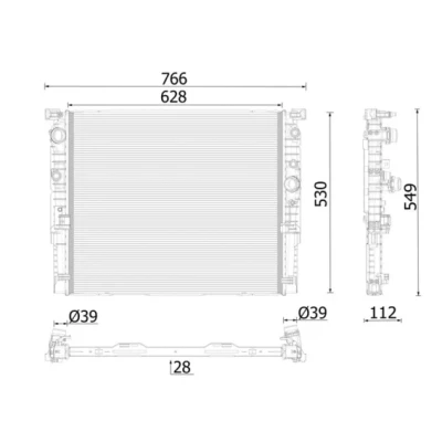 Bild av Kylare, motorkylning MAHLE CR 2630 000P