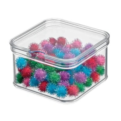 Bild av iDesign Kylskåpslåda, förvaringsbehållare av BPA fri plast, förvaringssystem för kök eller kylskåp, genomskinlig, 16,1 x 9,6 cm