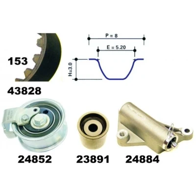 Bild av MAPCO 23840 Kit de distribution 153 AUDI: A4 B5 Berline, Avant