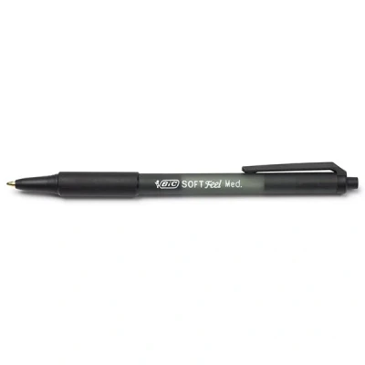 Bild av Kuglepen BIC Soft Feel sort med klikmekanisme (12 stk.)