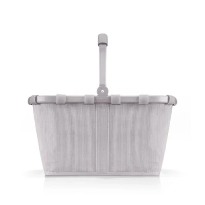 Bild av reisenthel carrybag Cord Grey stabil shoppingkorg med gott om lagringsutrymme och praktisk innerficka elegant vattenavvisande design