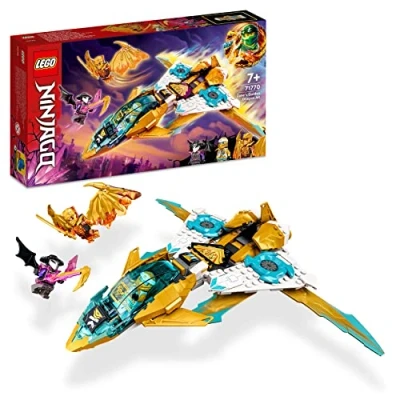 Bild av LEGO 71770 NINJAGO Zanes gyllene drakjet Byggsats med Leksaksflygplan och Vapen, Innehåller 3 Minifigurer inkl. Cole &amp; Zane, Passar Barn från 7 år