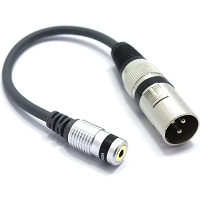 Bild av VITALCO XLR hane till miniuttag 3,5 mm hona TRS ljuduttag 3 stift honkontakt mikrofonanslutningskabel