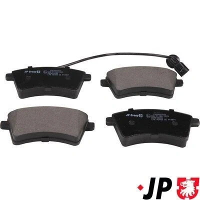 Bild av JP GROUP 4363605910 Jeu de plaquettes frein Essieu avant avec contact du palpeur d&#039;usure intégré RENAULT: Kangoo II Express