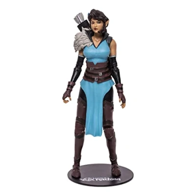 Bild av McFarlane Leksaker, 7 tums kritisk roll Vox Machina Vex&#039;ahlia actionfigur med 22 rörliga delar, samlarobjekt rollfigur samlarstativ bas åldrarna 14+