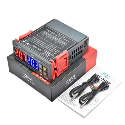 Bild av Diymore Digital temperaturregulator termostatregulator STC 3008 AC 110 V 230 med dubbel NTC sensor sond kylvärmare