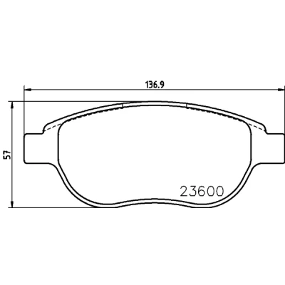 Bild av HELLA 8DB 355 018 871 Jeu de plaquettes frein non préparé pour indicateur d&#039;usure avec vis d&#039;étrier accessoires