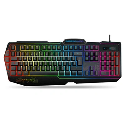 Bild av EMPIRE Gaming K900 Keyboard QWERTY engelskt 105 halvmekaniska kegys 9 läge LED RGB bakgrundsbelysning, inklusive 1 anpassningsbart 19 anti ghosting tangenter speltangentbord