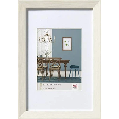 Bild av walther design tavelram vit 24 x 30 cm med passepartout, Fiorito träram EF430W