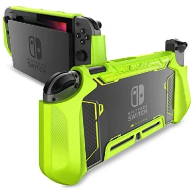 Bild av Mumba fodral för Nintendo Switch TPU grepp skyddande kompatibel med Console och Joy Con Controller (GRÖN)