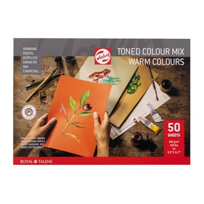 Bild av Talens Toned Colour Block Varm, A4, 50 ark, 180 g/m²